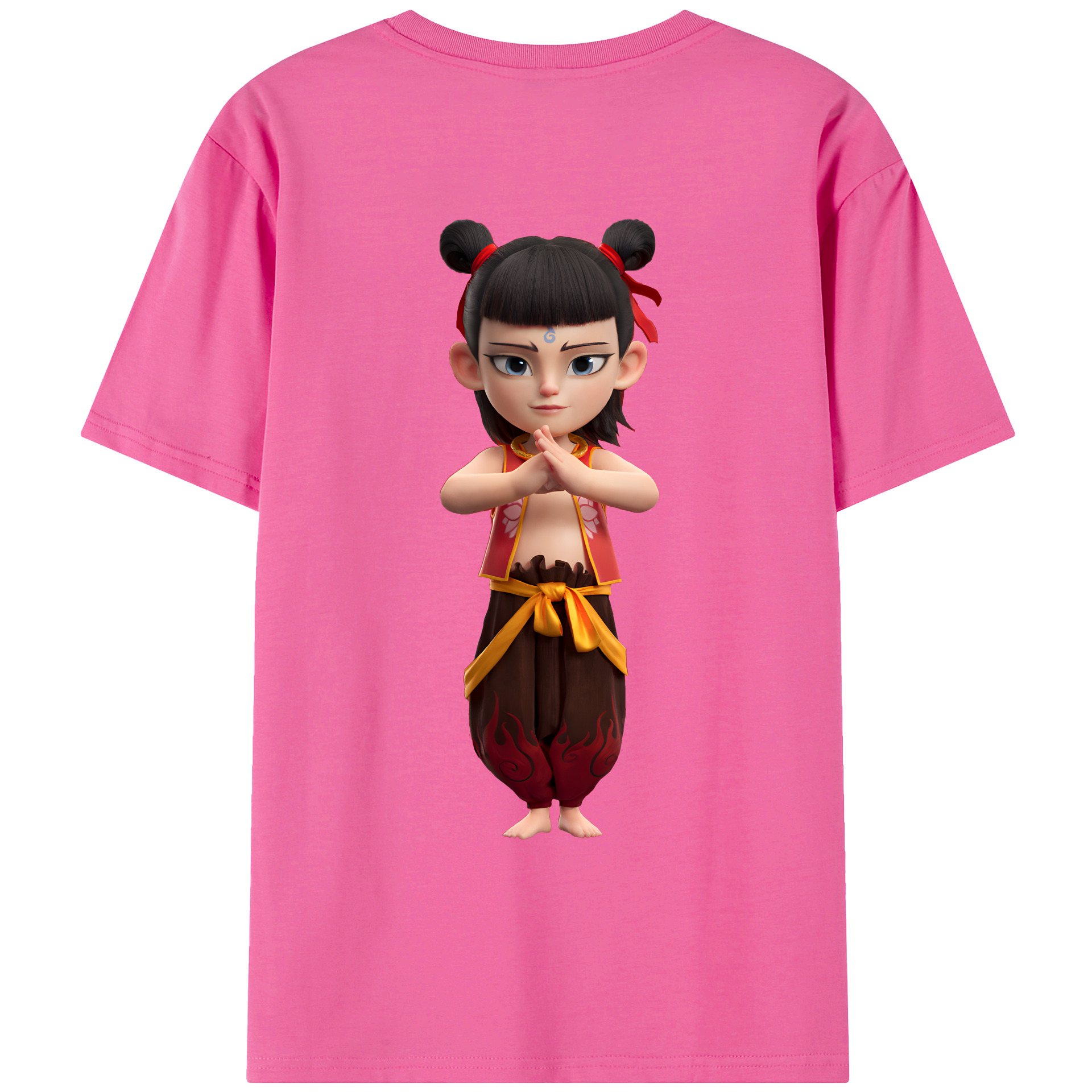 （画像用） Ne Zha 2 ナタ 魔童の大暴れ レディース半袖Tシャツ(バックプリント)